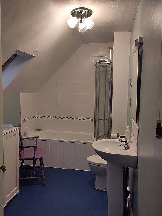 private family bathroom at crown house bed and breakfast, ford, mid argyll