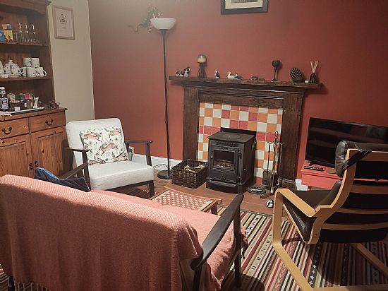 lounge/dining room at crown house in ford near kilmartin, argyll